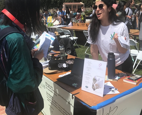 THC Design at the Student Fair with the Cannaclub at UCLA